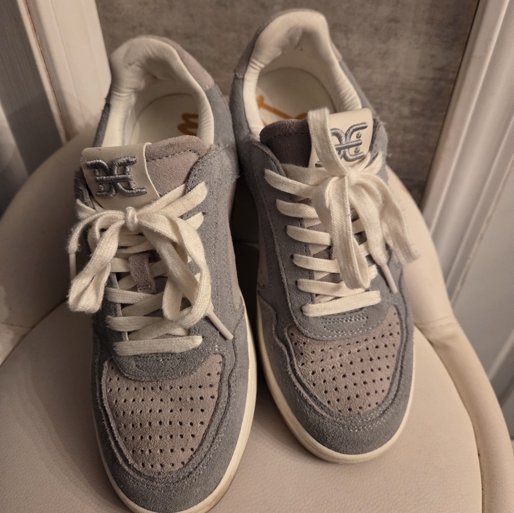 Sam Edelman Gray Suede Women Tennis Shoes 7.5M